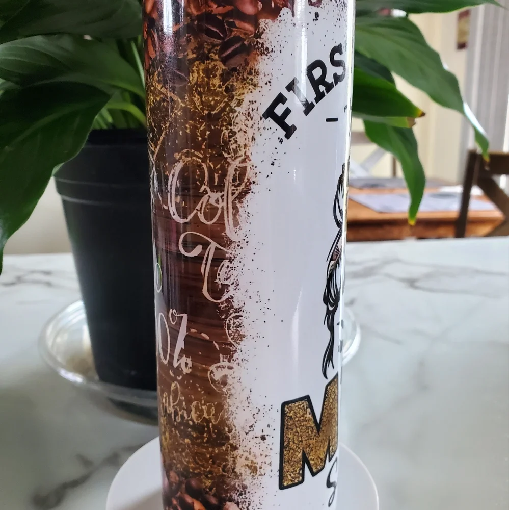 First Coffee then Mom SH** Funny 20oz Tumbler with duo lids 🎉sale